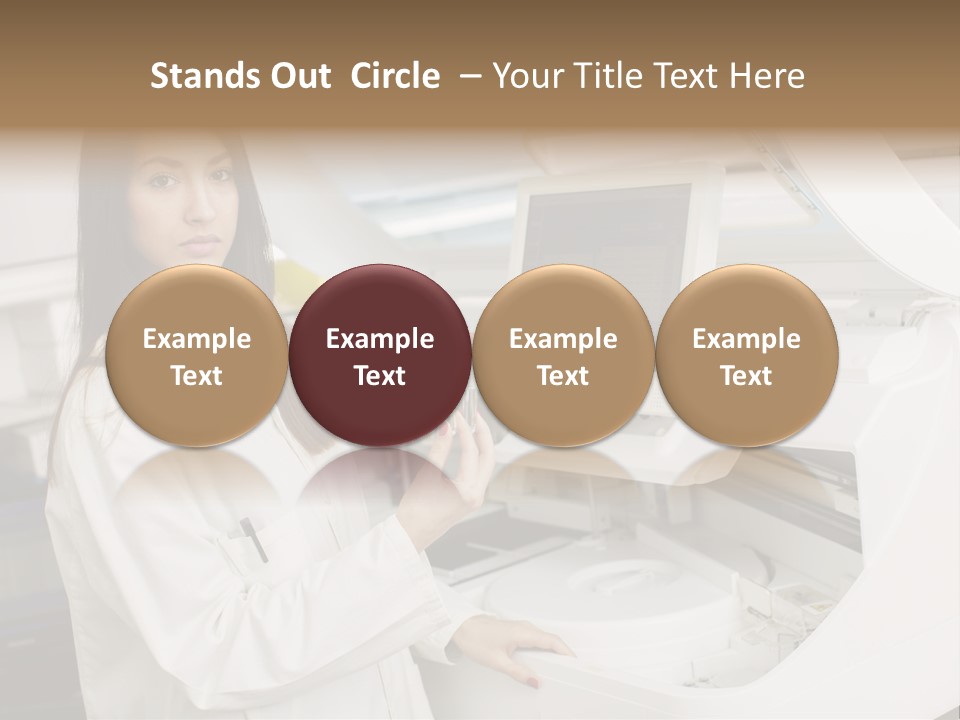 Experiment Chemistry Woman PowerPoint Template