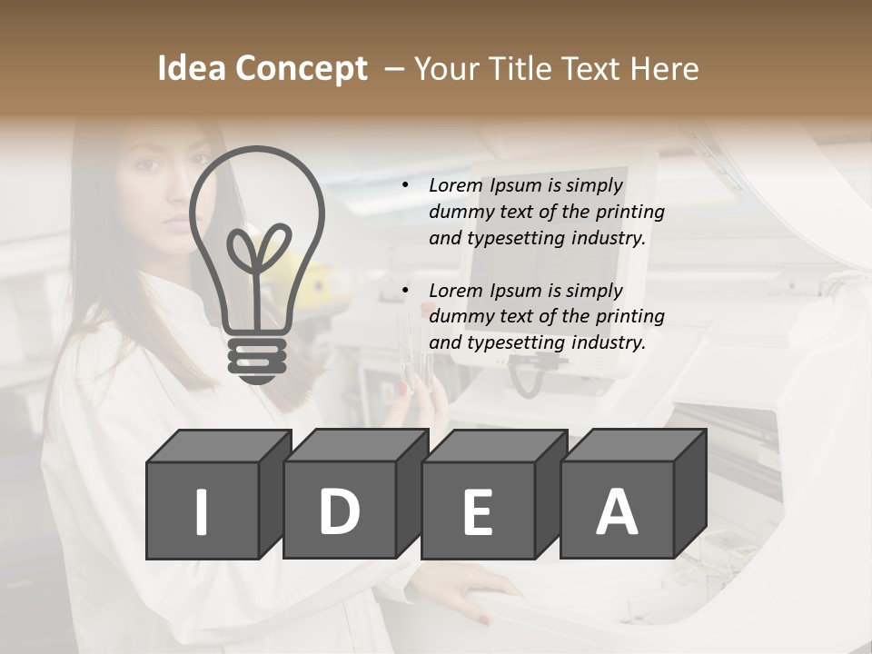 Experiment Chemistry Woman PowerPoint Template