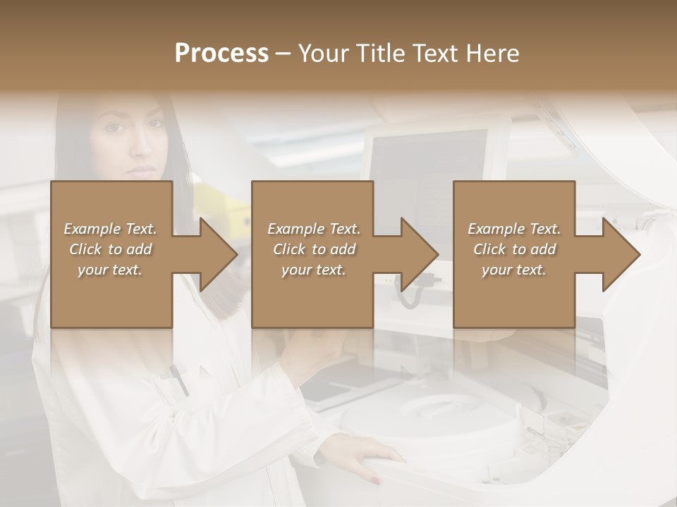 Experiment Chemistry Woman PowerPoint Template