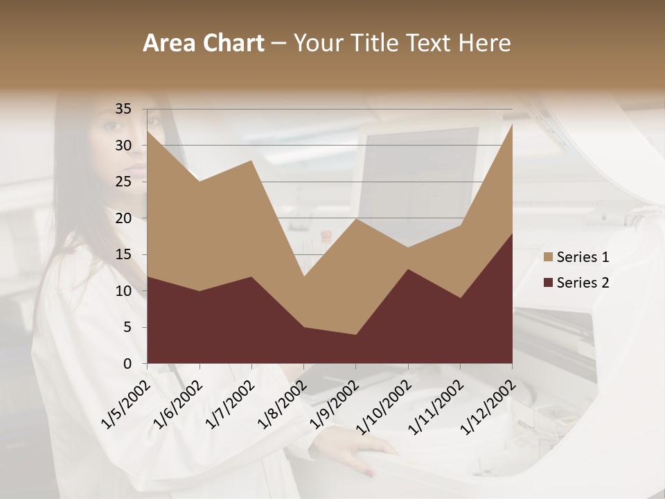 Experiment Chemistry Woman PowerPoint Template