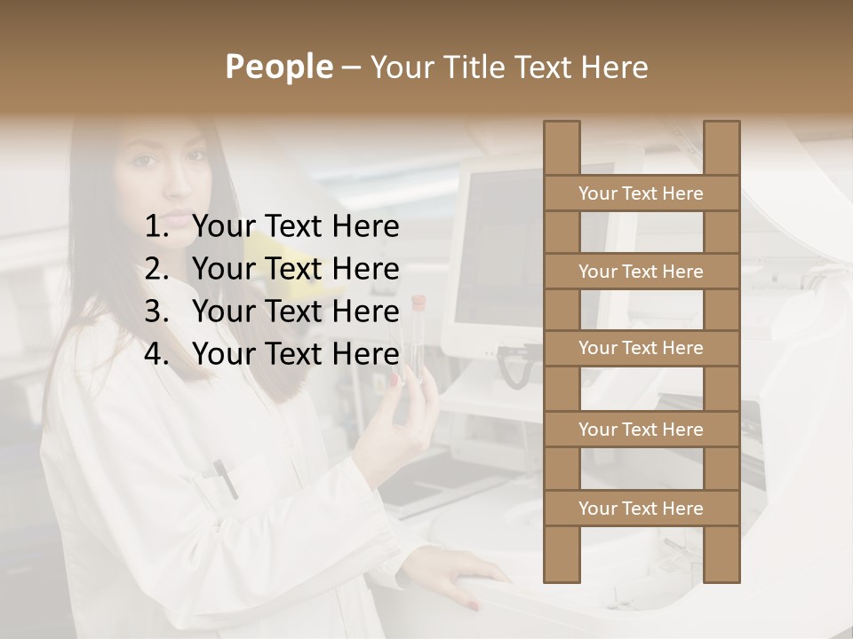 Experiment Chemistry Woman PowerPoint Template