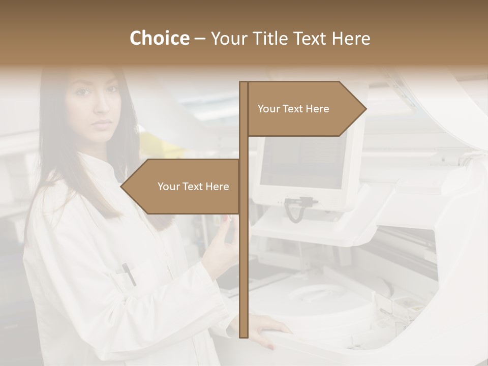 Experiment Chemistry Woman PowerPoint Template