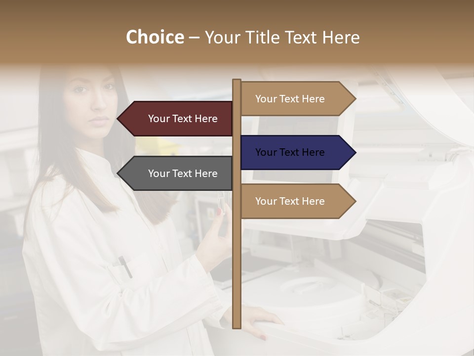 Experiment Chemistry Woman PowerPoint Template