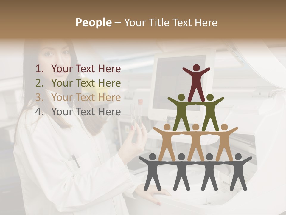 Experiment Chemistry Woman PowerPoint Template