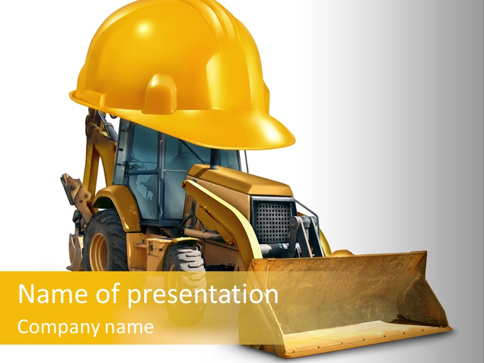 Safety Construction Industry Construction Vehicle PowerPoint Template
