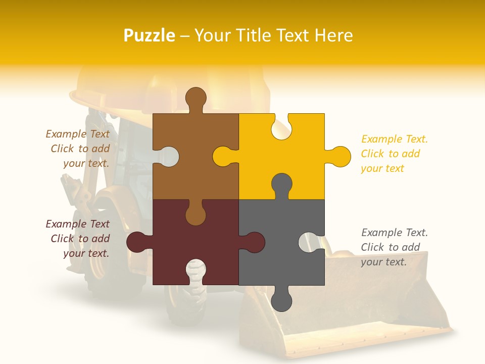 Safety Construction Industry Construction Vehicle PowerPoint Template