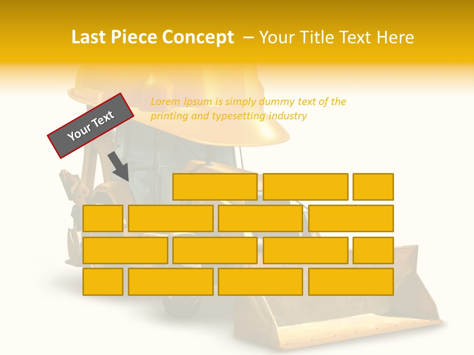 Safety Construction Industry Construction Vehicle PowerPoint Template
