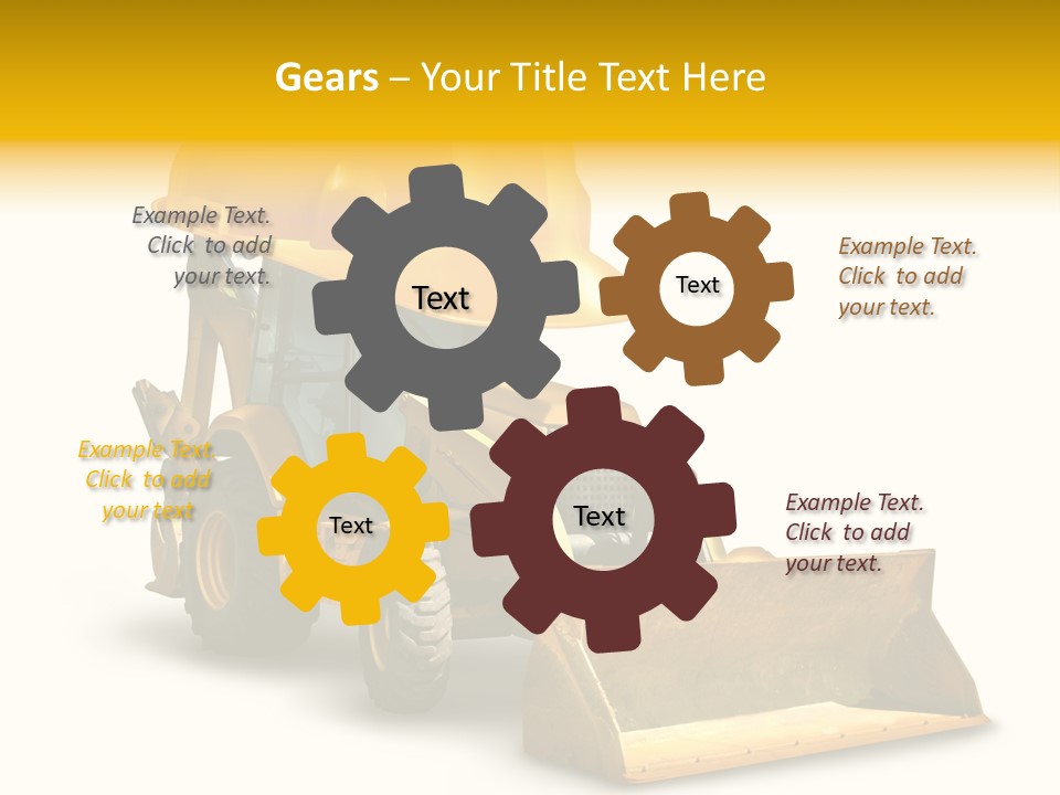 Safety Construction Industry Construction Vehicle PowerPoint Template