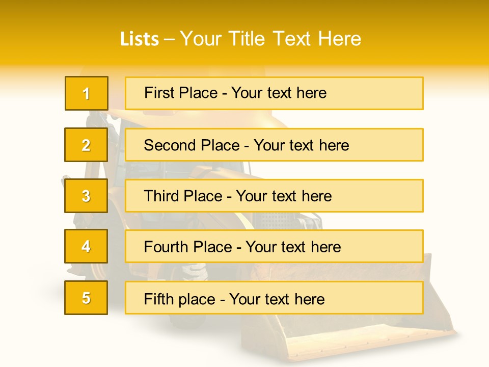 Safety Construction Industry Construction Vehicle PowerPoint Template