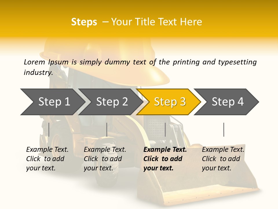 Safety Construction Industry Construction Vehicle PowerPoint Template
