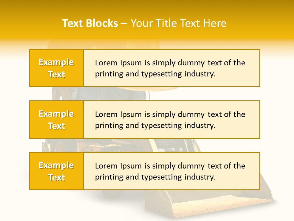 Safety Construction Industry Construction Vehicle PowerPoint Template
