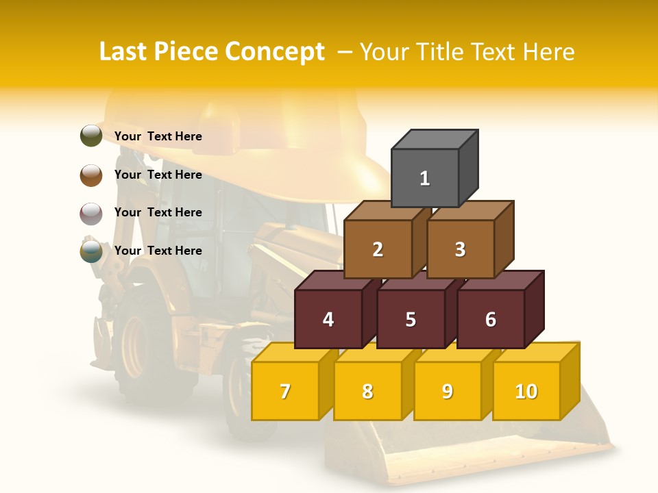 Safety Construction Industry Construction Vehicle PowerPoint Template