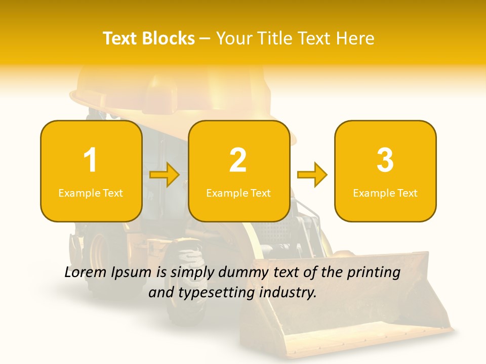 Safety Construction Industry Construction Vehicle PowerPoint Template