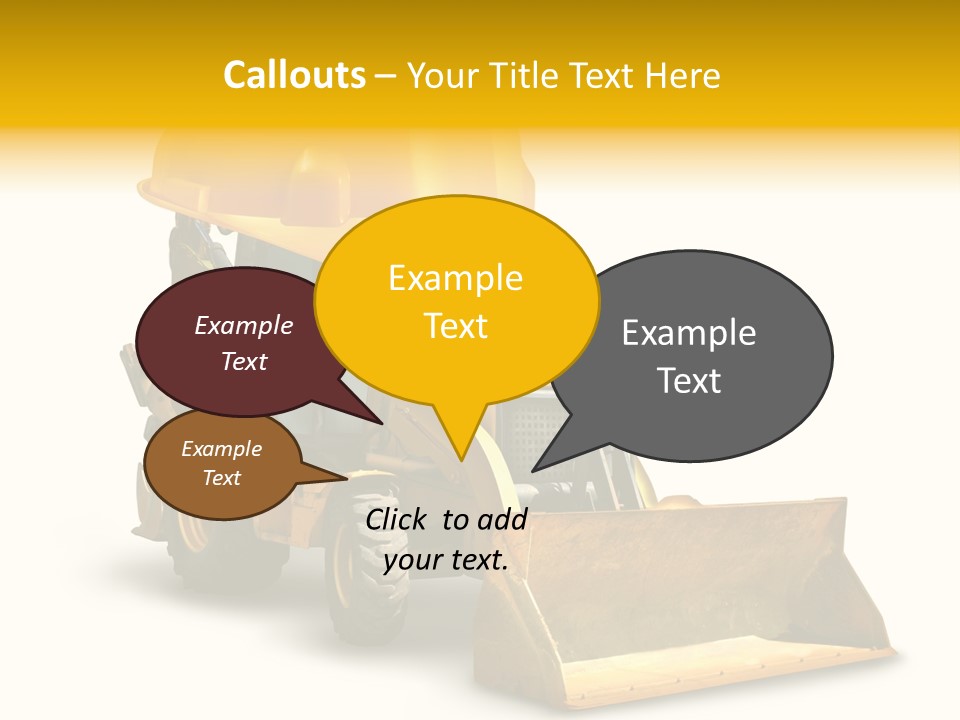 Safety Construction Industry Construction Vehicle PowerPoint Template