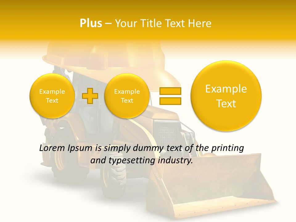 Safety Construction Industry Construction Vehicle PowerPoint Template