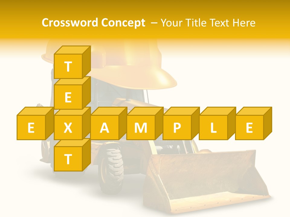 Safety Construction Industry Construction Vehicle PowerPoint Template