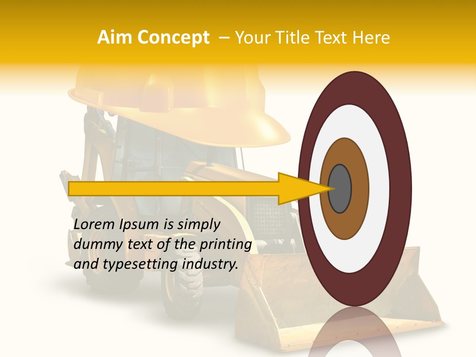 Safety Construction Industry Construction Vehicle PowerPoint Template