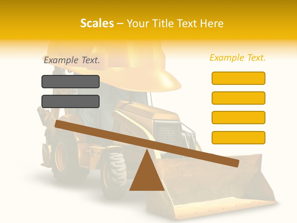 Safety Construction Industry Construction Vehicle PowerPoint Template