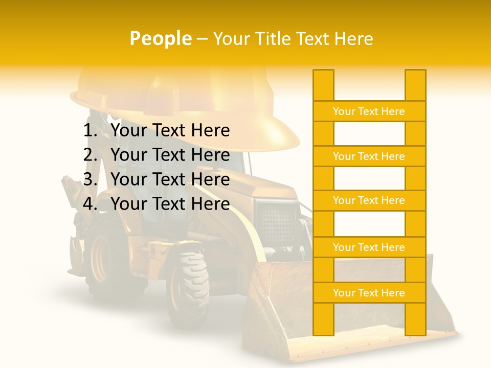 Safety Construction Industry Construction Vehicle PowerPoint Template