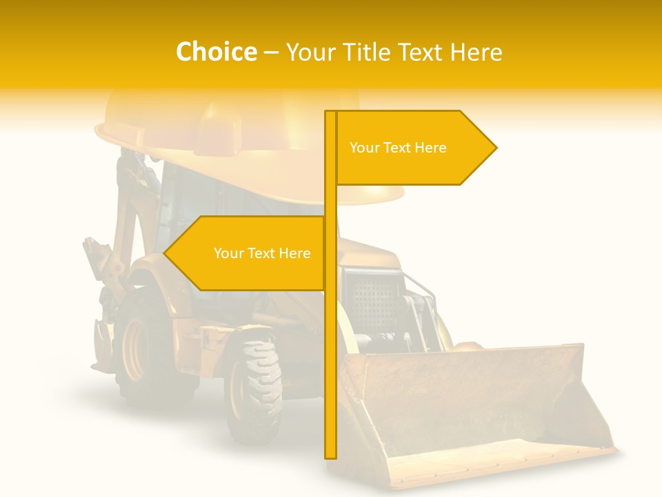Safety Construction Industry Construction Vehicle PowerPoint Template