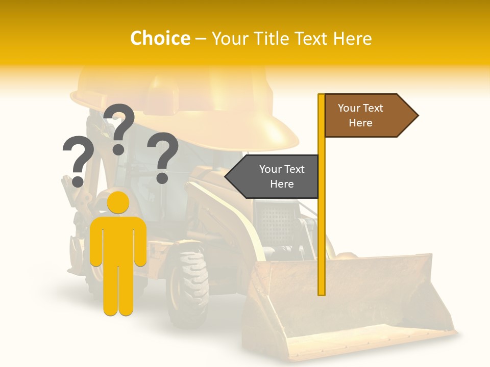 Safety Construction Industry Construction Vehicle PowerPoint Template