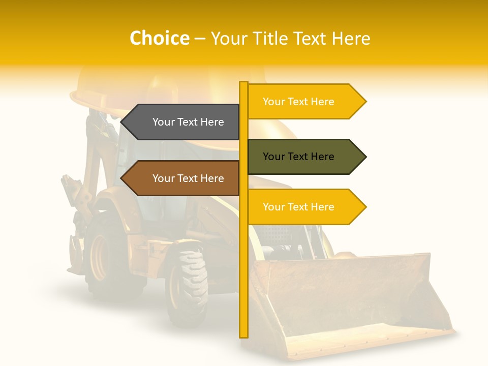 Safety Construction Industry Construction Vehicle PowerPoint Template