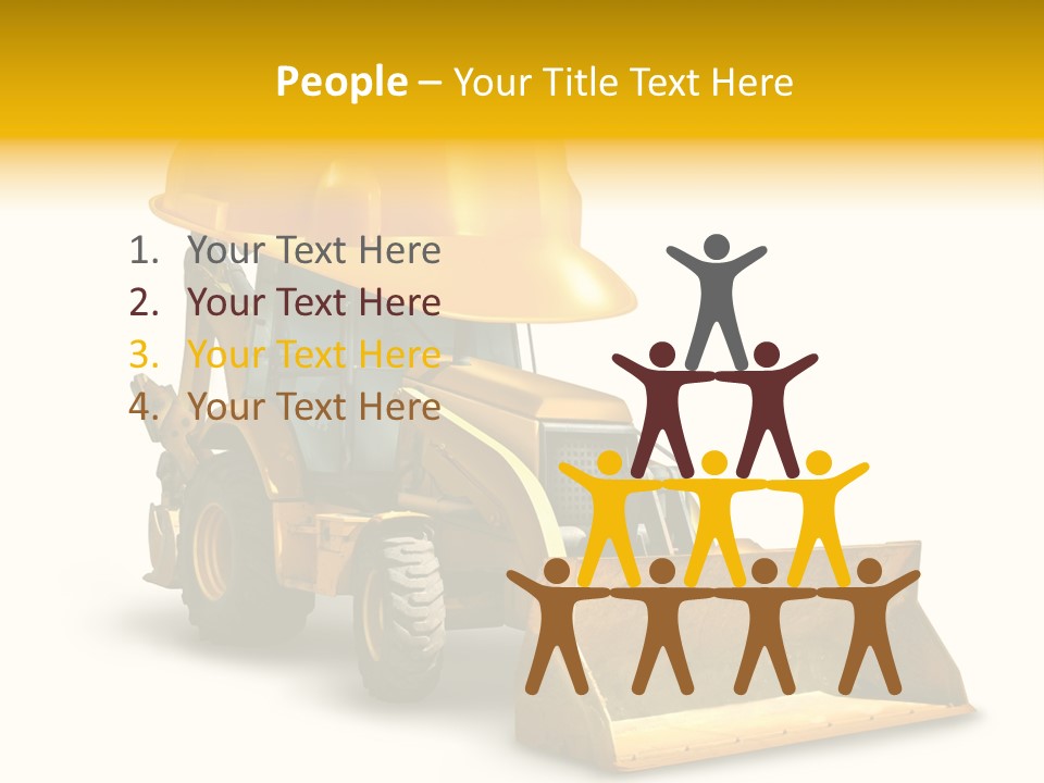 Safety Construction Industry Construction Vehicle PowerPoint Template