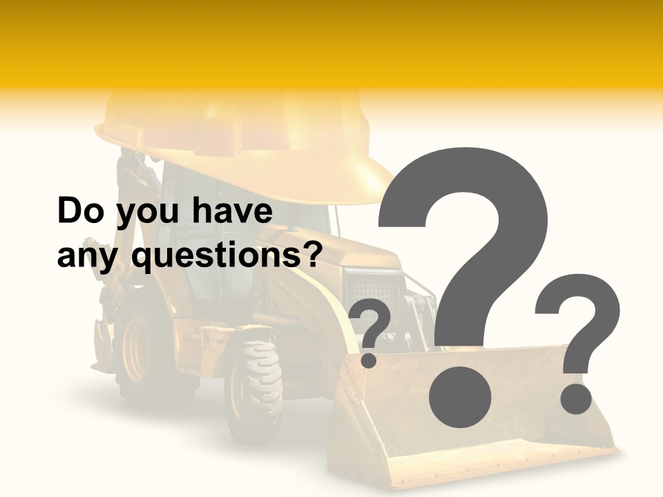 Safety Construction Industry Construction Vehicle PowerPoint Template