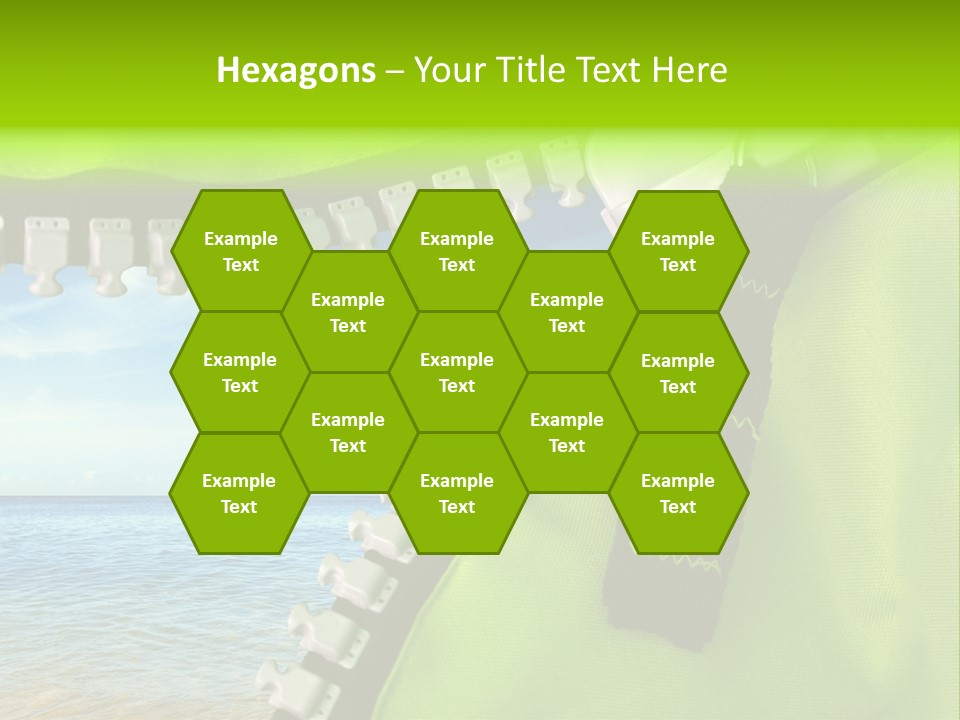 Unzipped Zip Blue PowerPoint Template