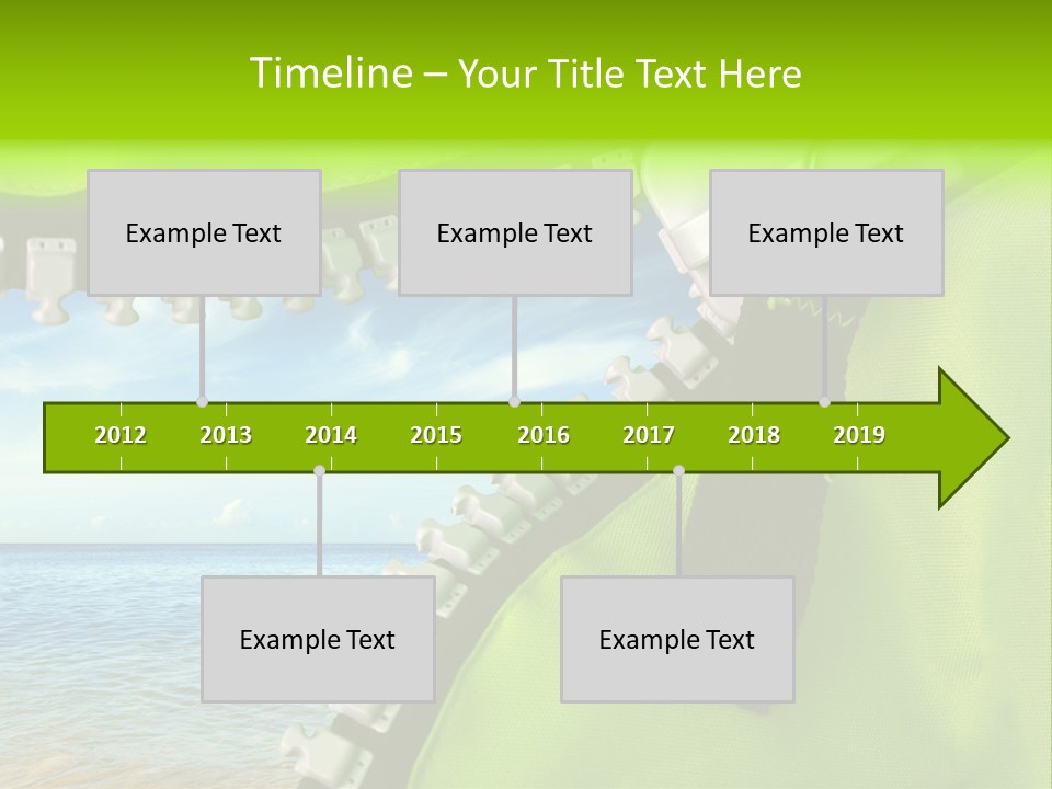 Unzipped Zip Blue PowerPoint Template