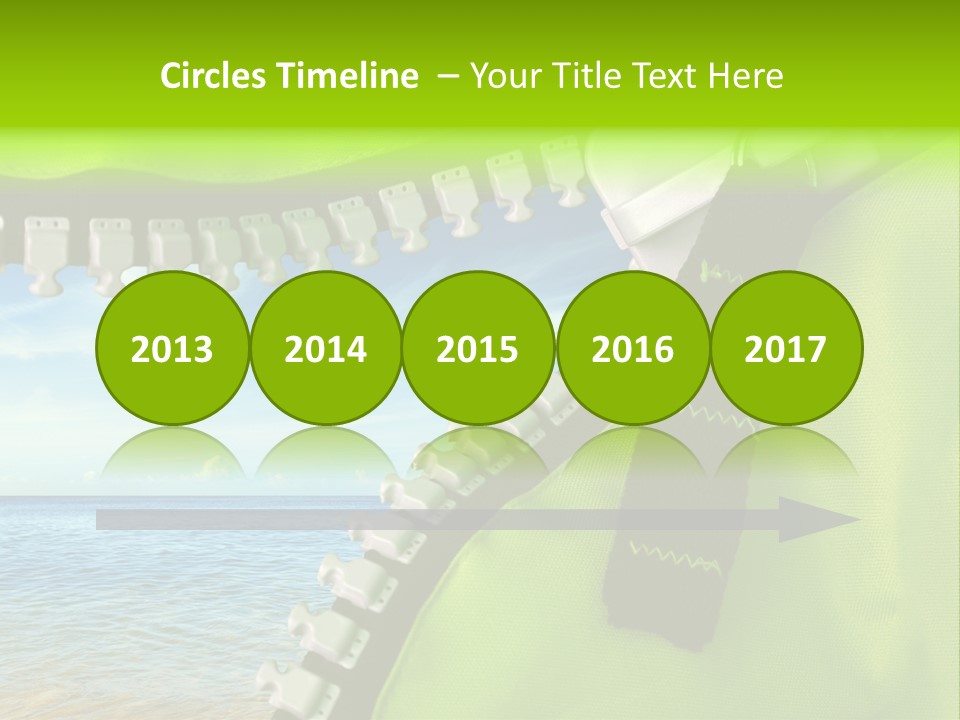 Unzipped Zip Blue PowerPoint Template