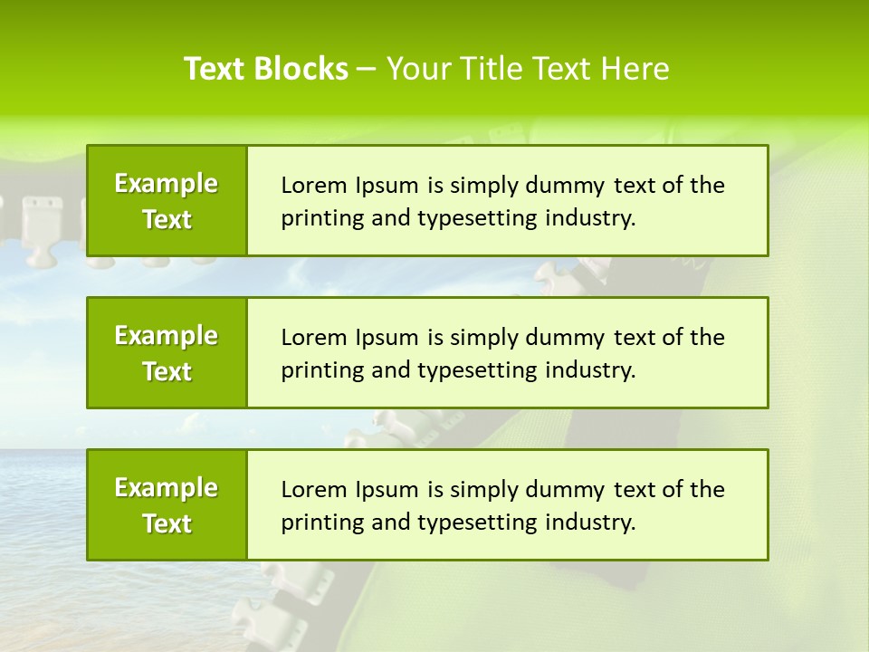 Unzipped Zip Blue PowerPoint Template