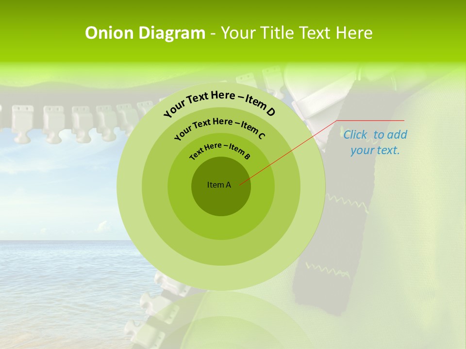 Unzipped Zip Blue PowerPoint Template