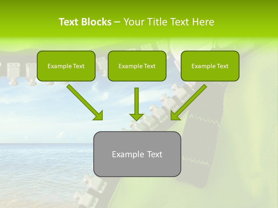 Unzipped Zip Blue PowerPoint Template