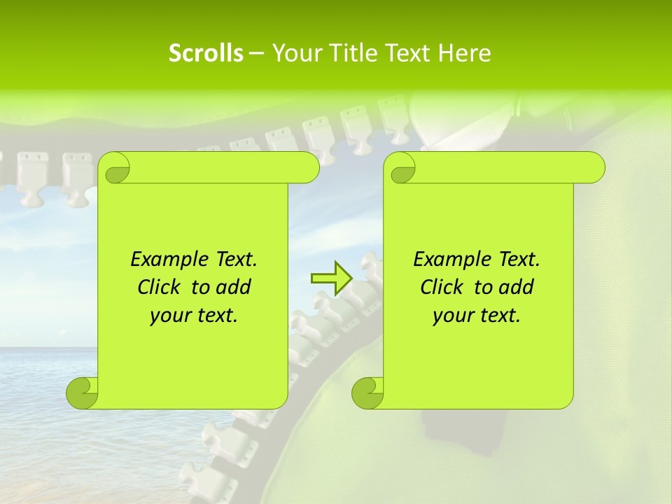 Unzipped Zip Blue PowerPoint Template