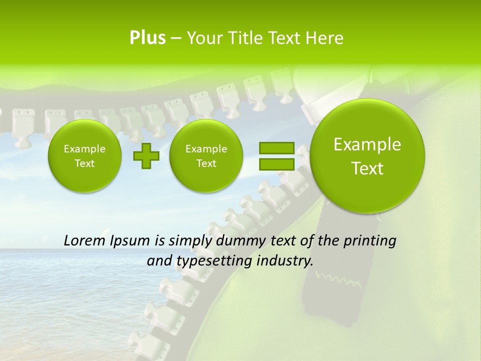 Unzipped Zip Blue PowerPoint Template