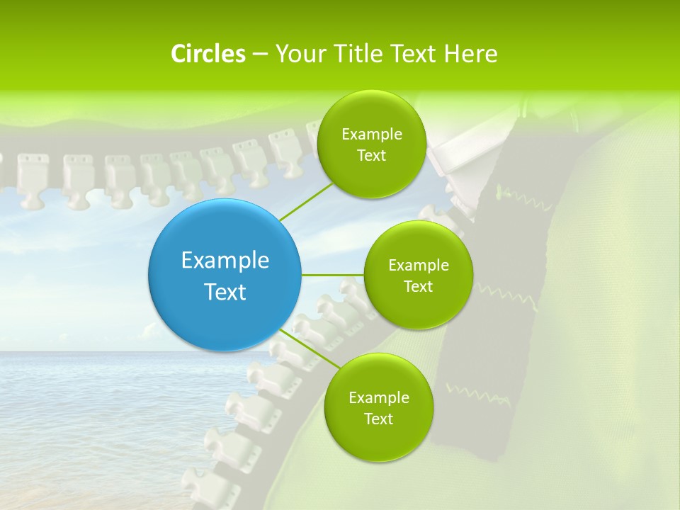 Unzipped Zip Blue PowerPoint Template