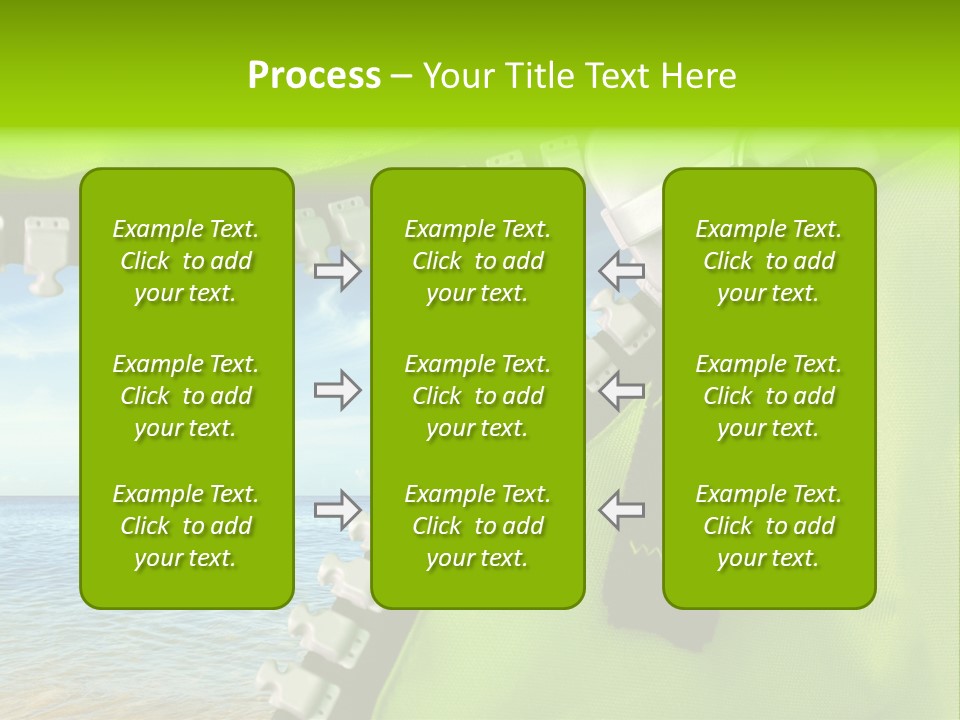 Unzipped Zip Blue PowerPoint Template