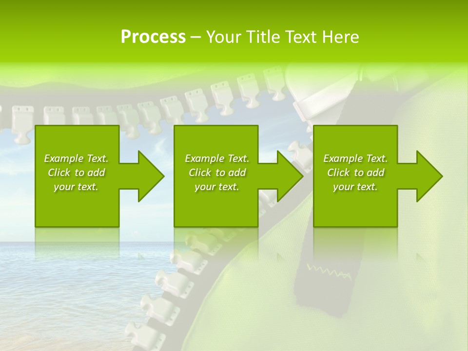 Unzipped Zip Blue PowerPoint Template