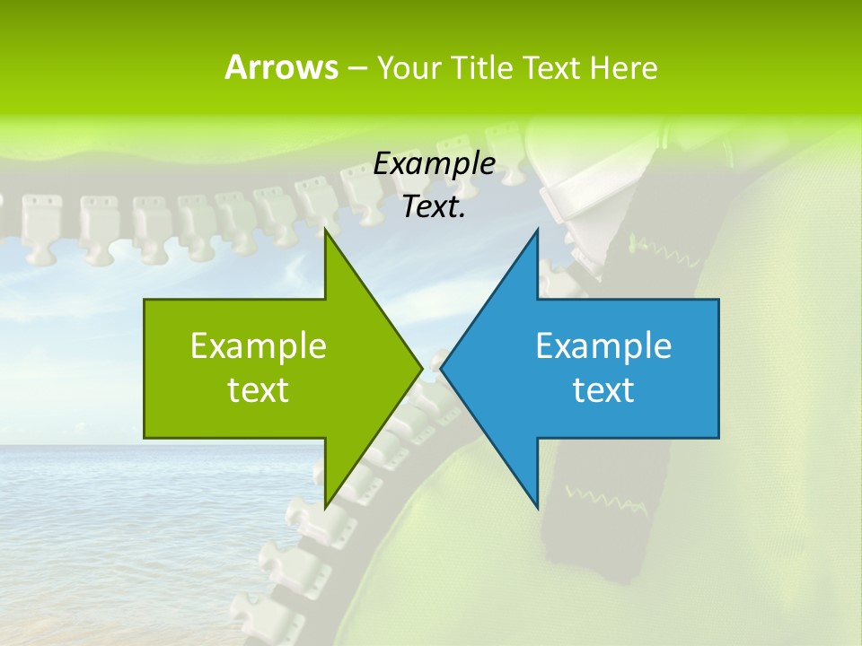 Unzipped Zip Blue PowerPoint Template