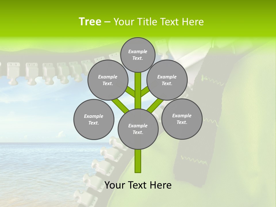 Unzipped Zip Blue PowerPoint Template