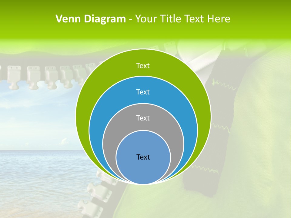 Unzipped Zip Blue PowerPoint Template