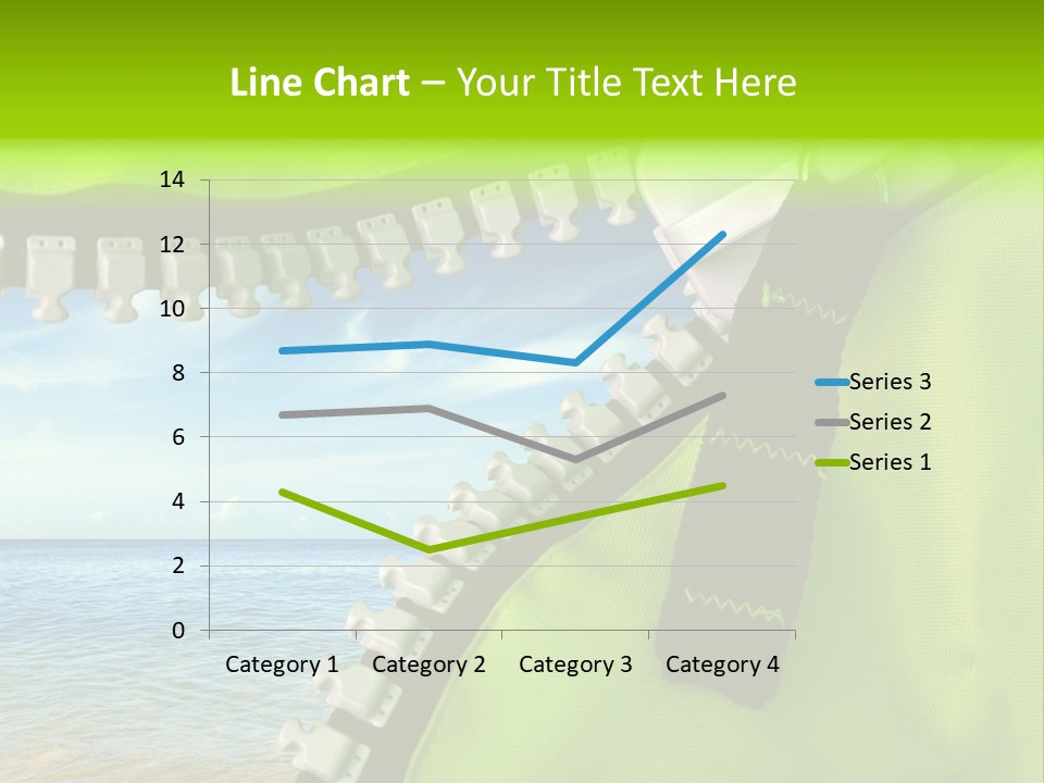 Unzipped Zip Blue PowerPoint Template