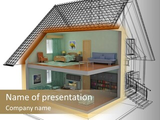 Housing Objects Wire PowerPoint Template