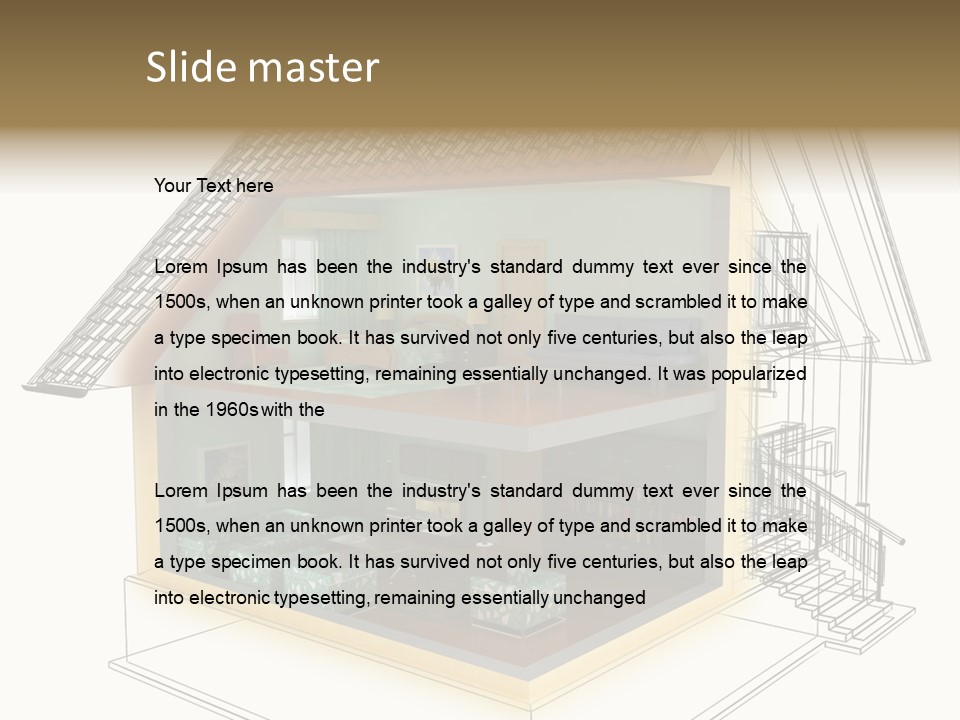 Housing Objects Wire PowerPoint Template