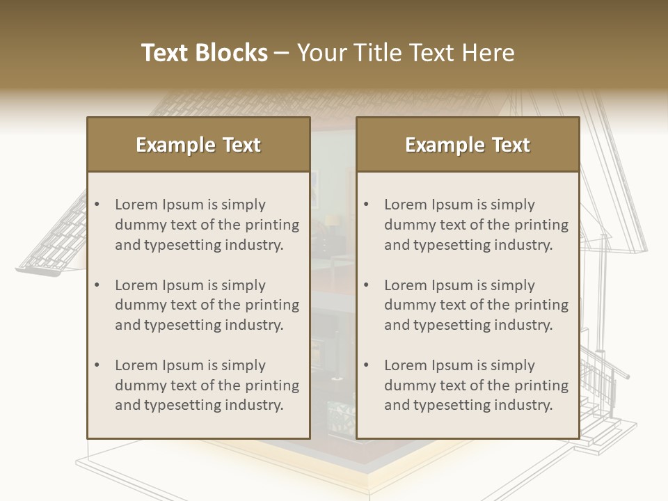 Housing Objects Wire PowerPoint Template