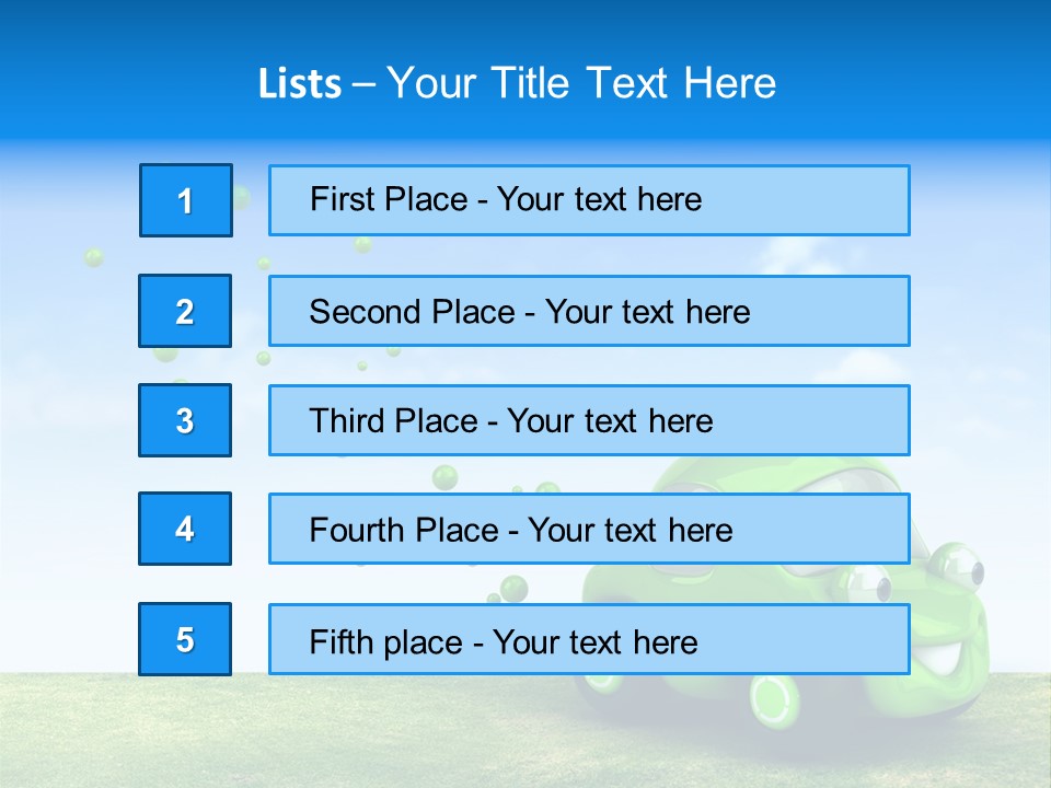 Car Ideas Freshness PowerPoint Template