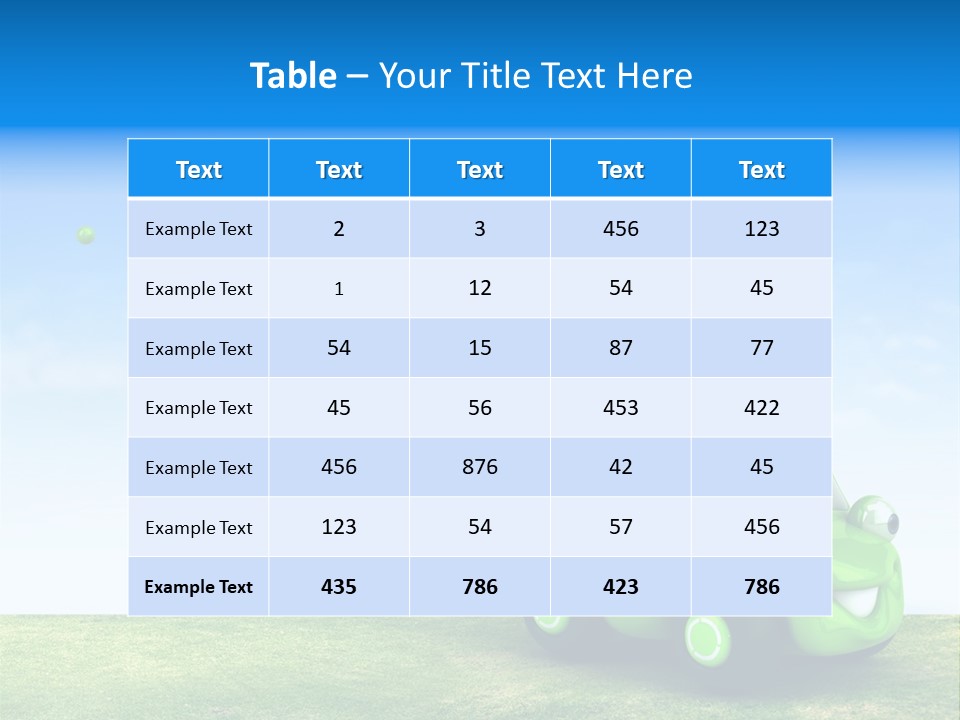 Car Ideas Freshness PowerPoint Template