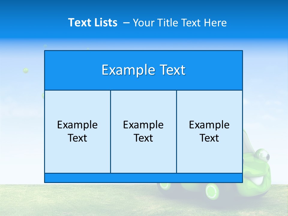 Car Ideas Freshness PowerPoint Template