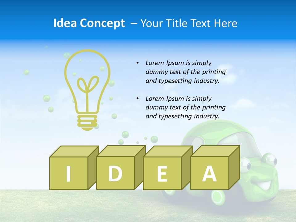 Car Ideas Freshness PowerPoint Template